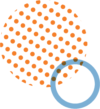 Decorative Orange And Blue Circles