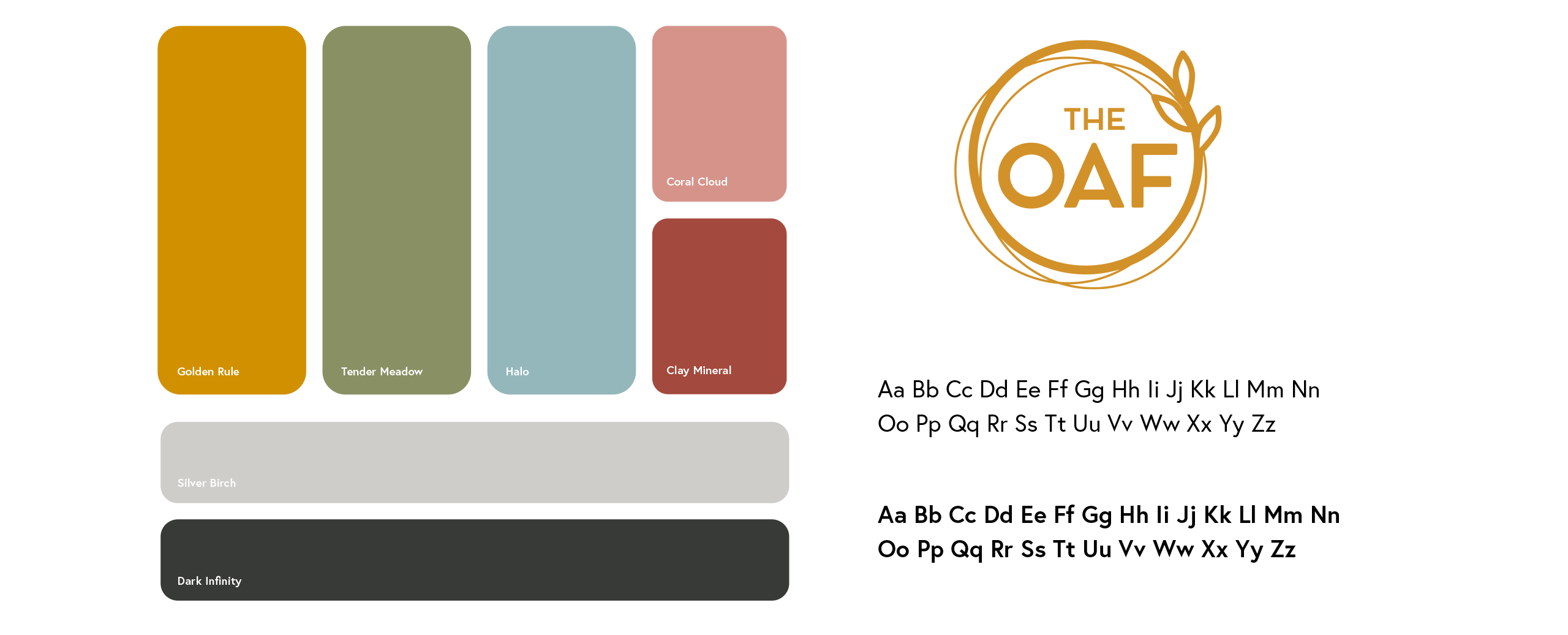 The Oaf Branding Colors And Fonts