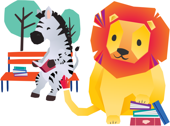 Rory Reading A Book With His Zebra Friend