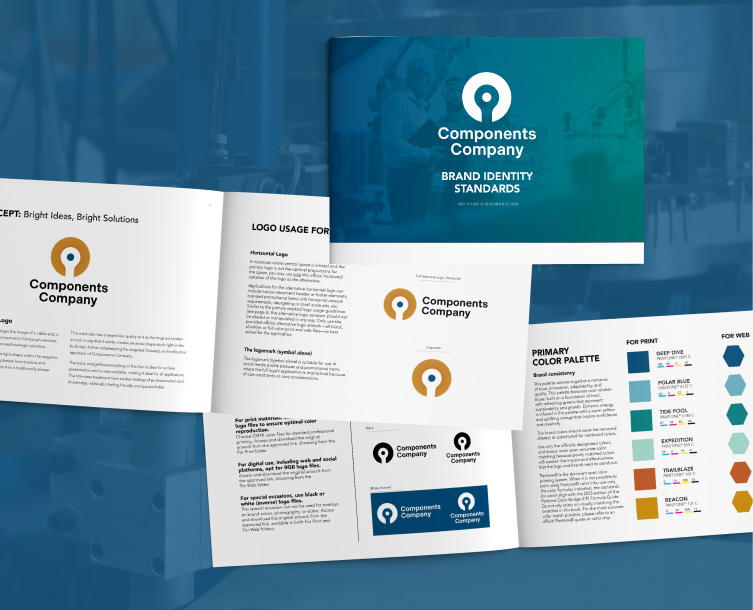 Collage Of Components Company Branding