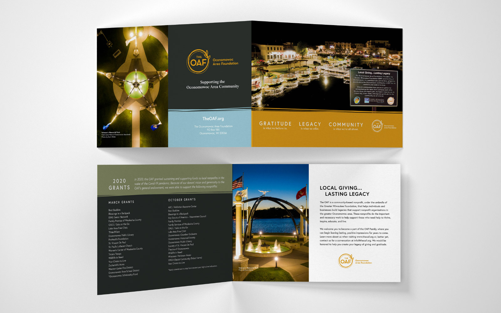 Pamphlet For Oconomowoc Area Foundation Pamphlet For Oconomowoc Area Foundation