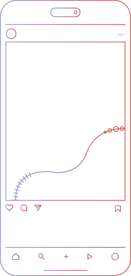 Social Media On A Phone Display