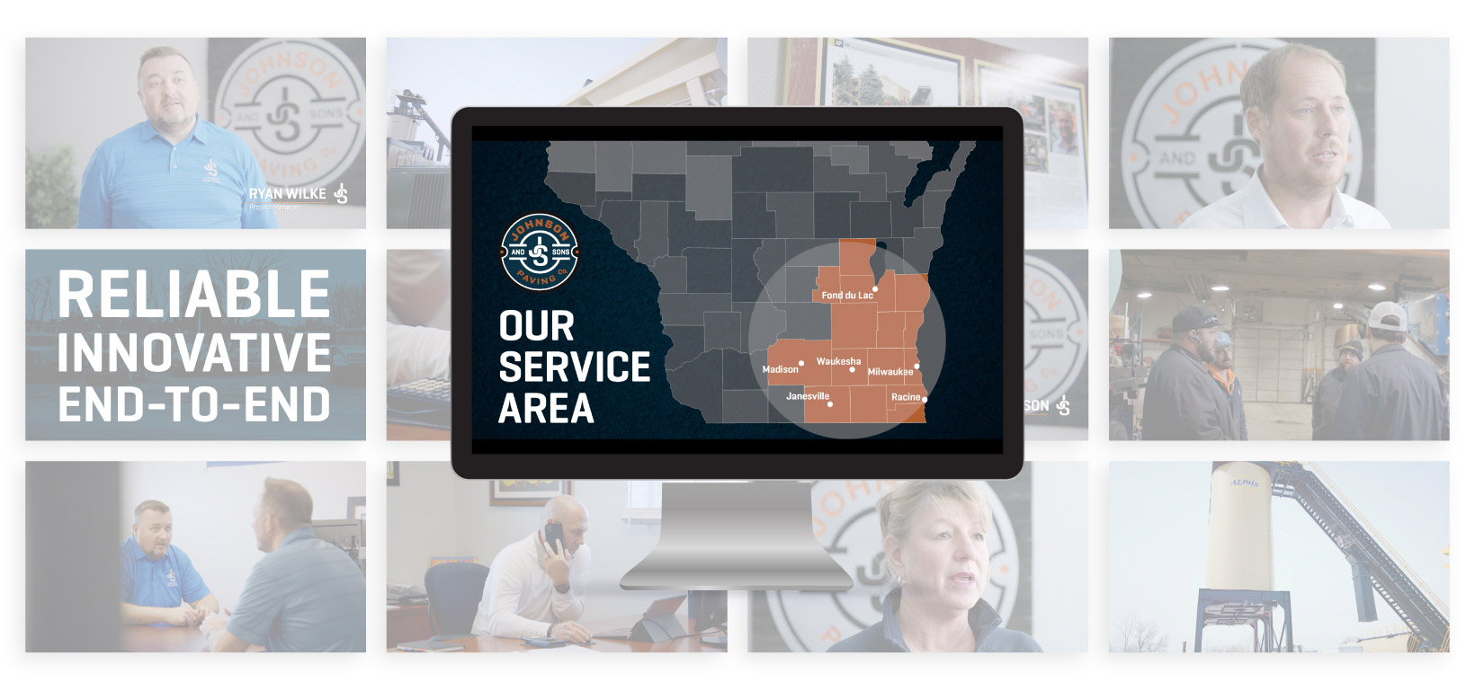 Johnson And Sons Paving Video Mockup On Tablet