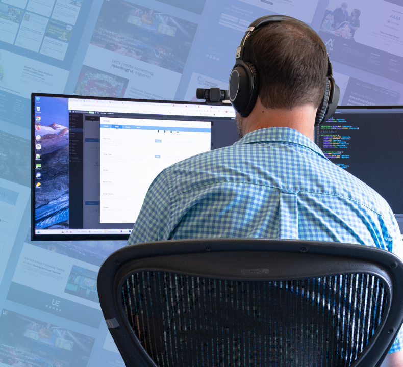 Paul Working On Web Development For Client