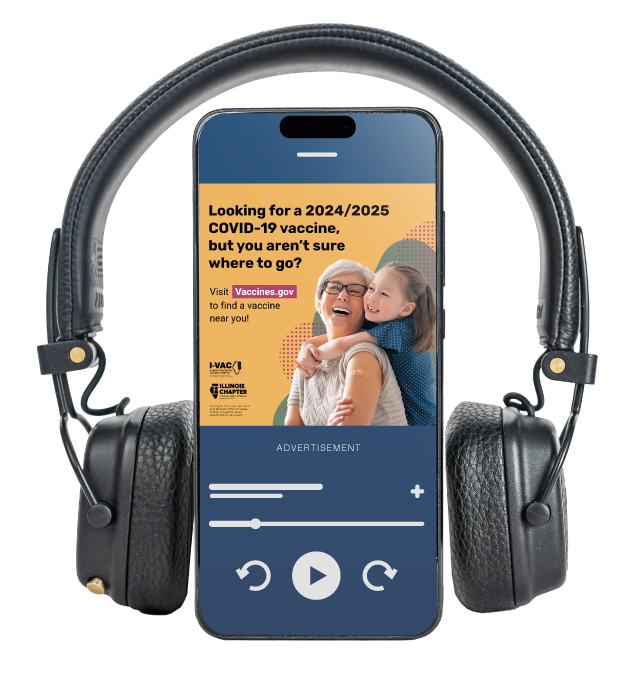 Headphones Around Audio Ad On Phone