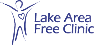 Lake Area Free Clinic Blue Logo