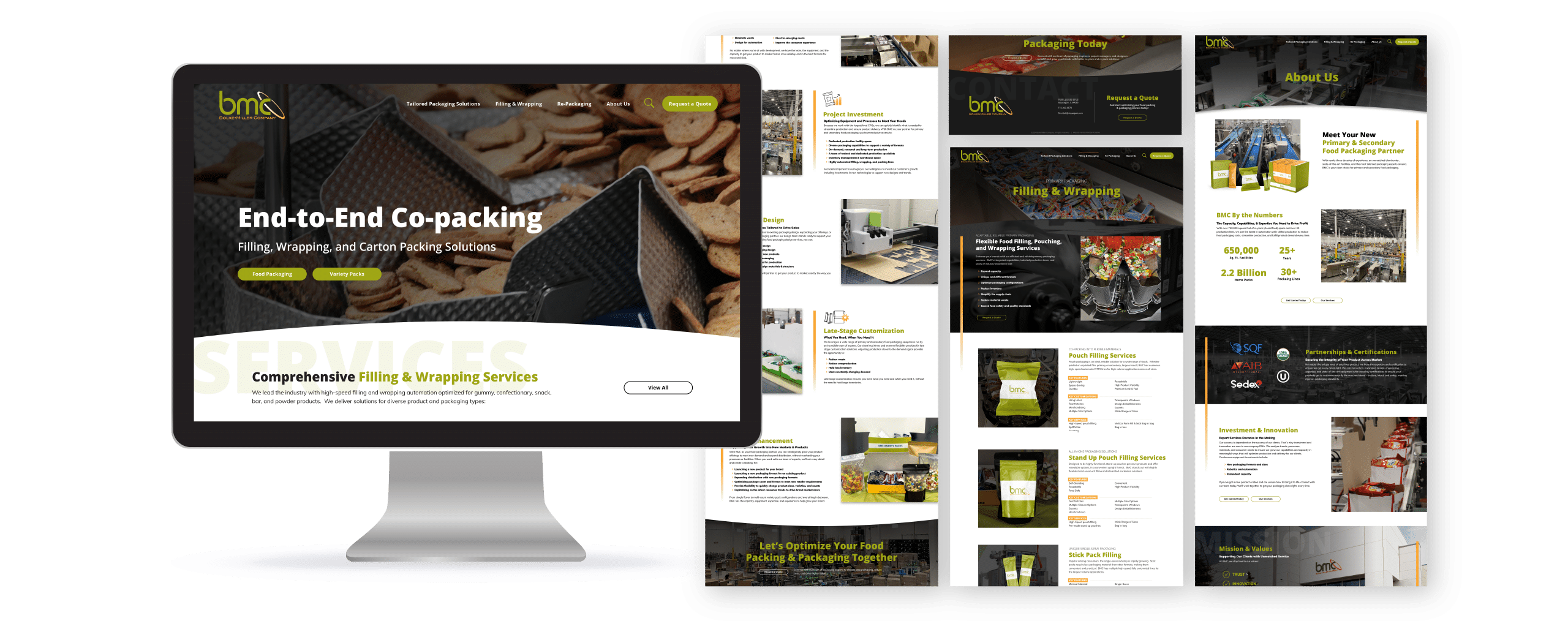 Bolke Miller Website Displayed On Apple Computer