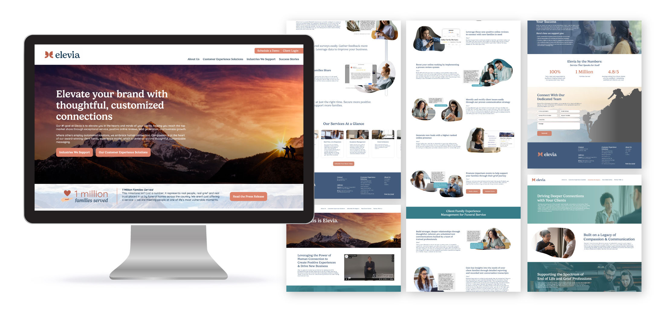 Elevia Website Design On Desktop View Elevia Website Design On Desktop View